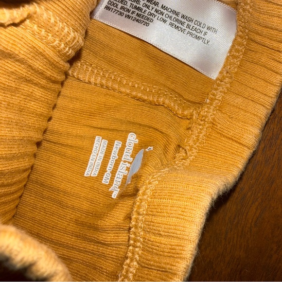 Cloud Island Mustard Ribbed Baby Pants - Picture 2 of 2